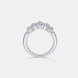 Inlaid Moissanite 925 Sterling Silver Ring - Trendsi