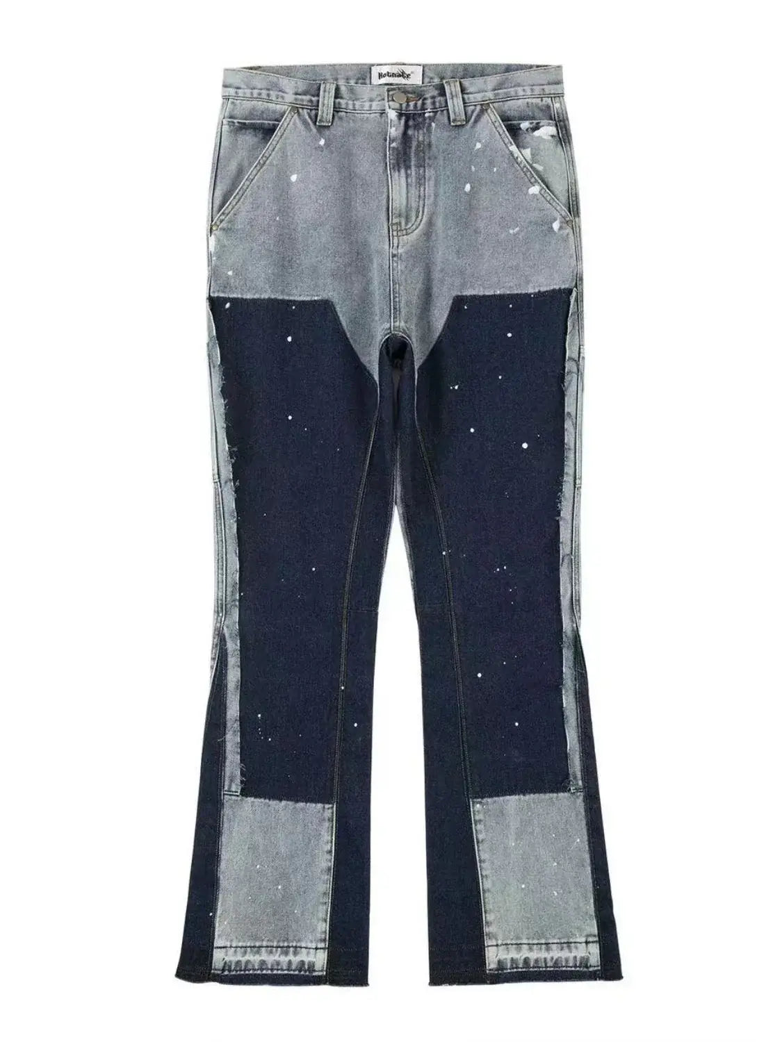 Men's Contrast Washed Bootcut Jeans - Trendsi - Flyclothing LLC