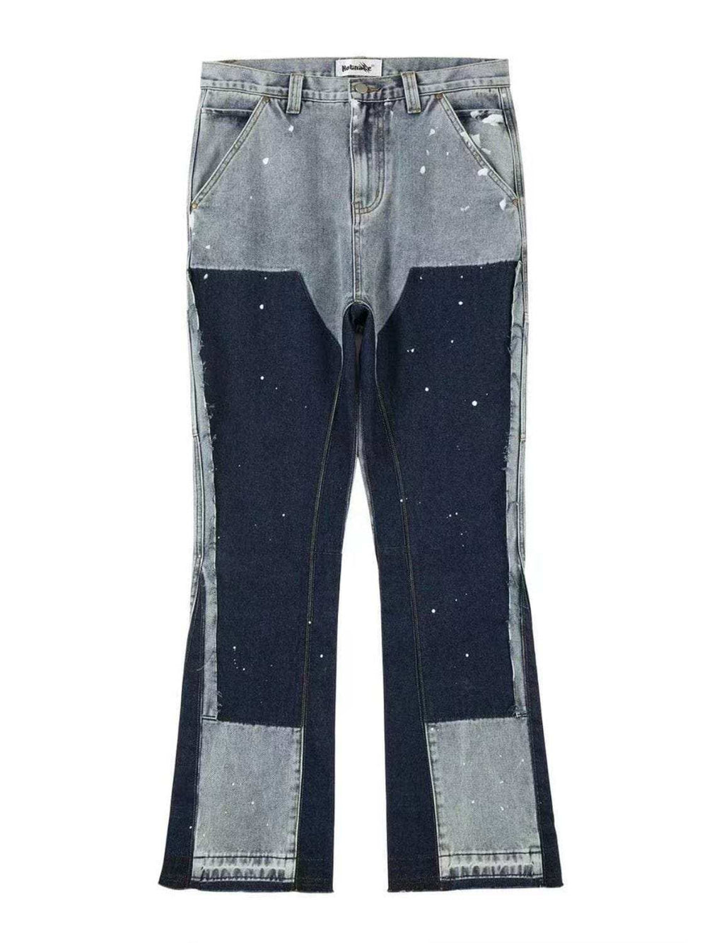 Men's Contrast Washed Bootcut Jeans - Trendsi - Flyclothing LLC