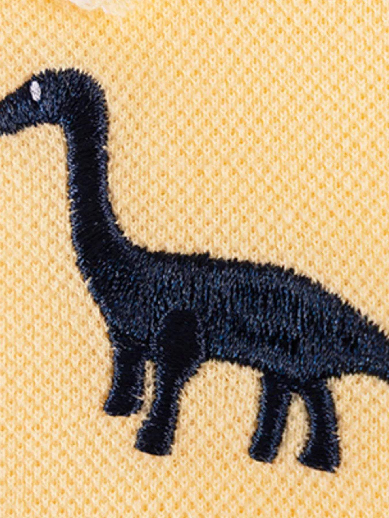 Children's Tiered Dress with Dinosaur Embroidery - Trendsi - Flyclothing LLC