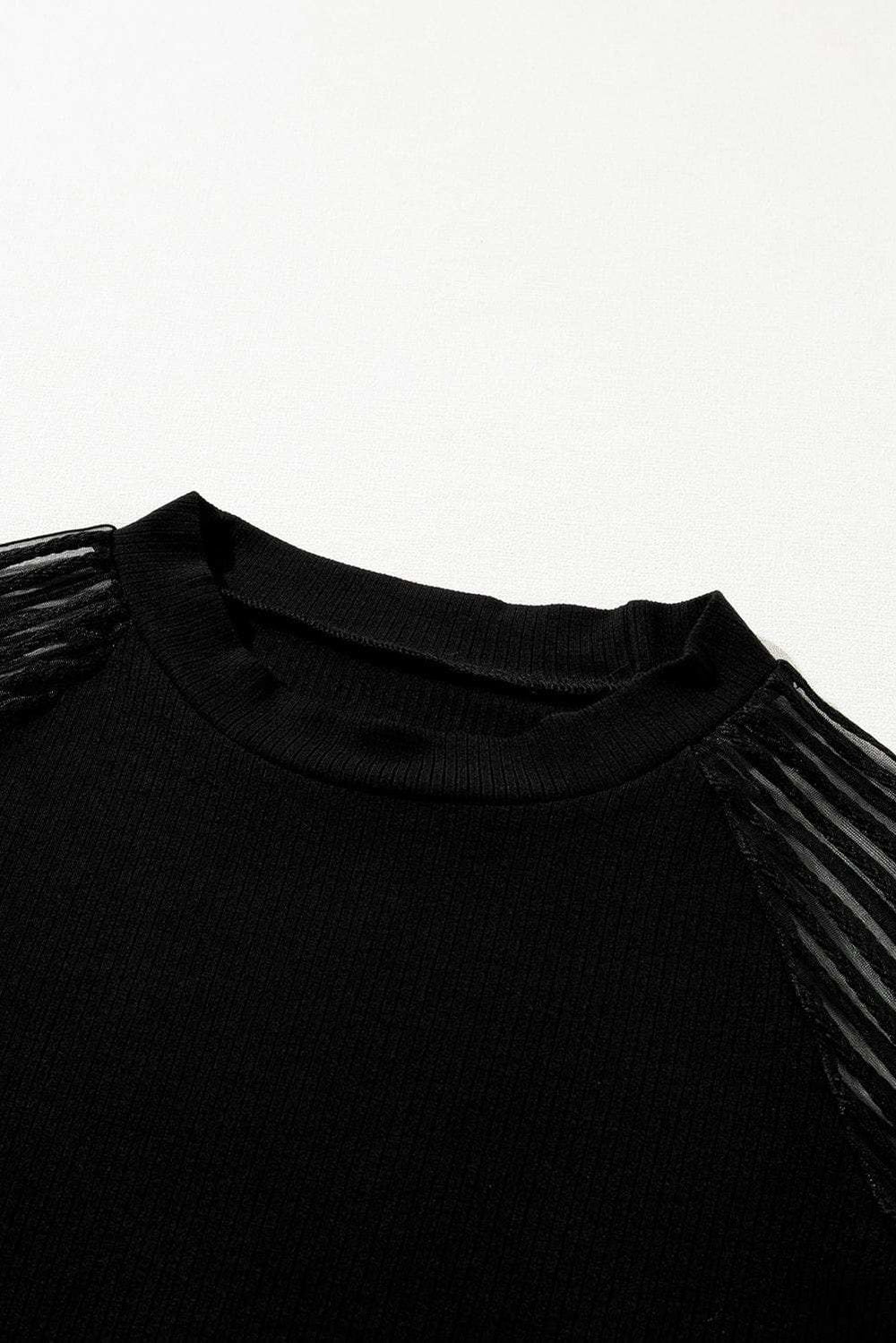 Round Neck Half Sleeve Top - Trendsi - Flyclothing LLC