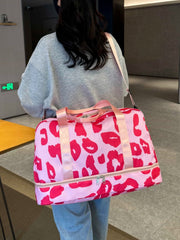 Oxford Cloth Leopard Travel Bag - Trendsi
