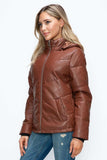 How Dare U Pocketed Zip Up Puffer Jacket with Removable Hood - Trendsi - Flyclothing LLC