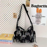 Contrast Texture Shoulder Bag - Trendsi - Flyclothing LLC