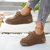 Round Toe Lace-Up Sneakers - Trendsi - Flyclothing LLC