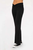 Mono B Cross Pleat Flare Pants - Trendsi - Flyclothing LLC