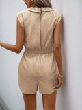 Perfee Drawstring V-Neck Sleeveless Romper - Trendsi - Flyclothing LLC