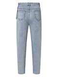 High Waist Straight Leg Jeans - Trendsi - Flyclothing LLC