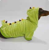 Halloween Crossdressing Little Dinosaur Double-sided With Velvet Thermal Hooded Sweatshirt