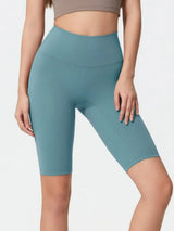 Millennia High Rise Wide Waistband Active Shorts - Trendsi - Flyclothing LLC