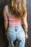 Contrast Trim Ribbed Knit Vest - Trendsi - Flyclothing LLC