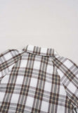Full Size Plaid Collared Neck Balloon Sleeve Mini Shirt Dress - Trendsi - Flyclothing LLC