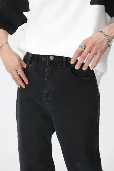 Baggy Jeans with Pockets - Trendsi - Flyclothing LLC