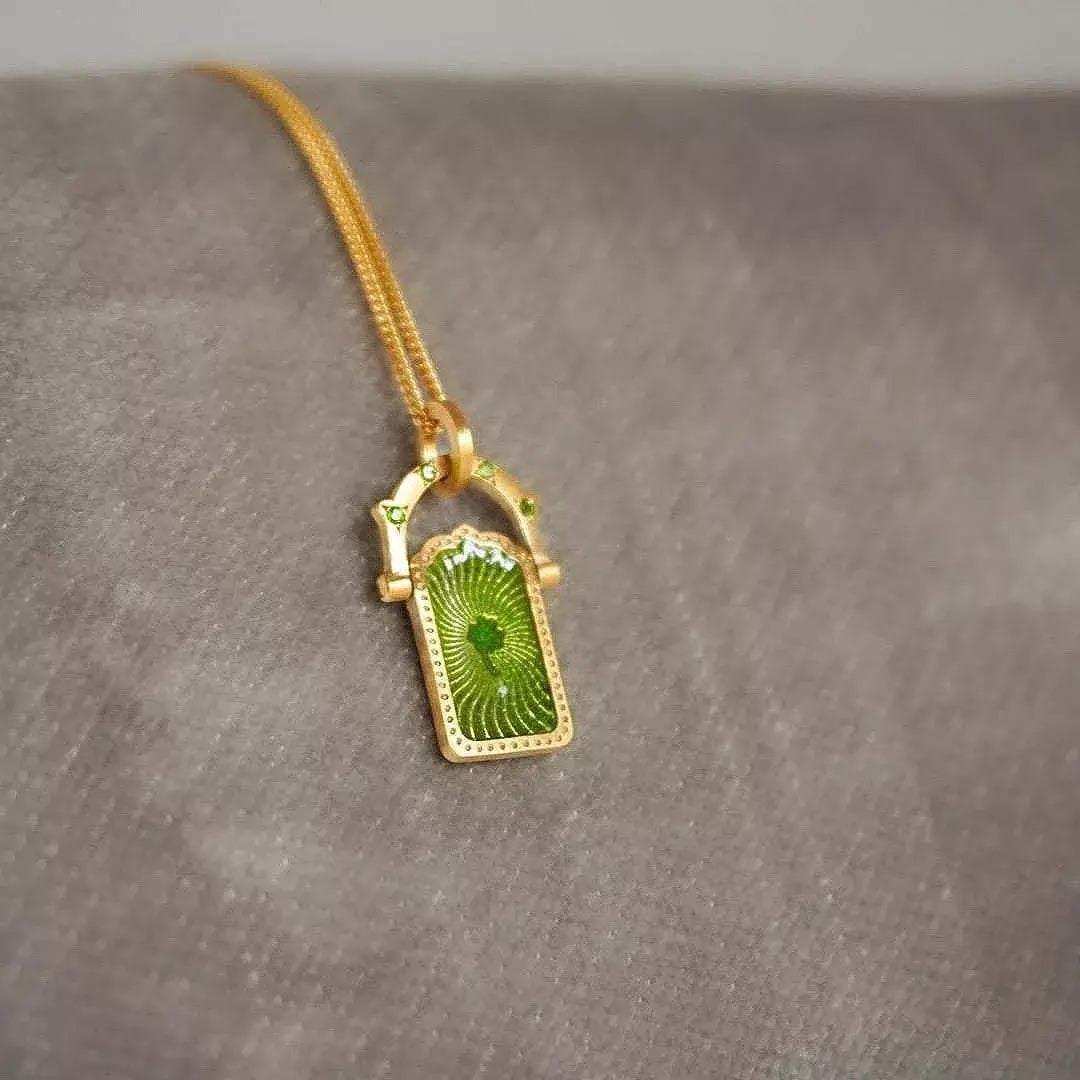 18K Gold-Plated Titanium Steel Pendant Necklace - Trendsi - Flyclothing LLC