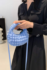 Quilted Puffy Removable Strap Crossbody Bag - Trendsi - Flyclothing LLC