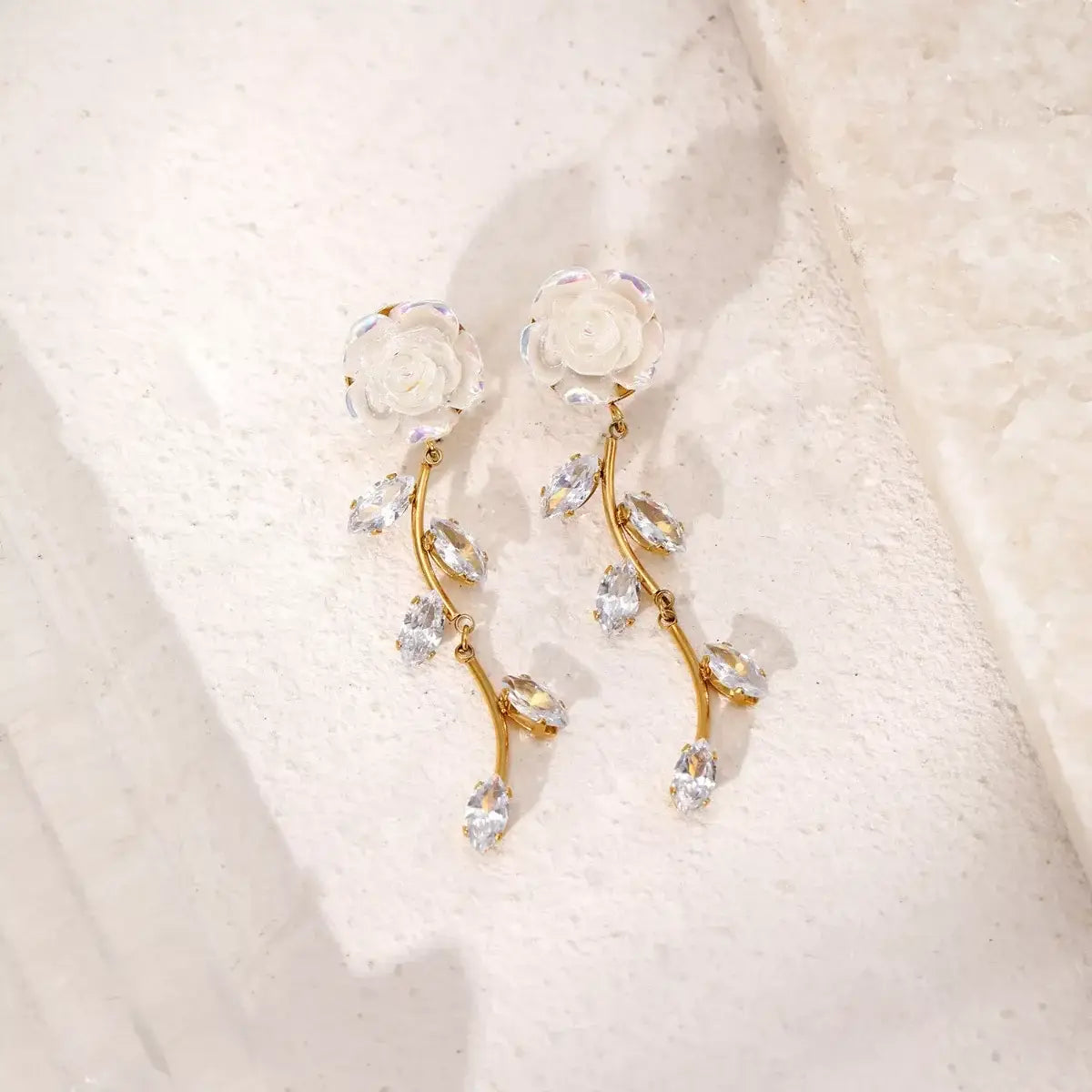 Flower Drop Earrings - Trendsi - Flyclothing LLC