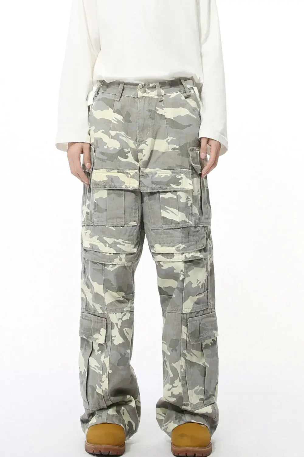 Men's Camouflage Straight Cargo Jeans - Trendsi - Flyclothing LLC