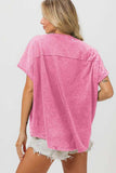 BiBi Sequin Baseball Short Sleeve T-Shirt - Trendsi - Flyclothing LLC