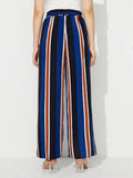 Side Slit Contrast Wide Leg Pants - Trendsi