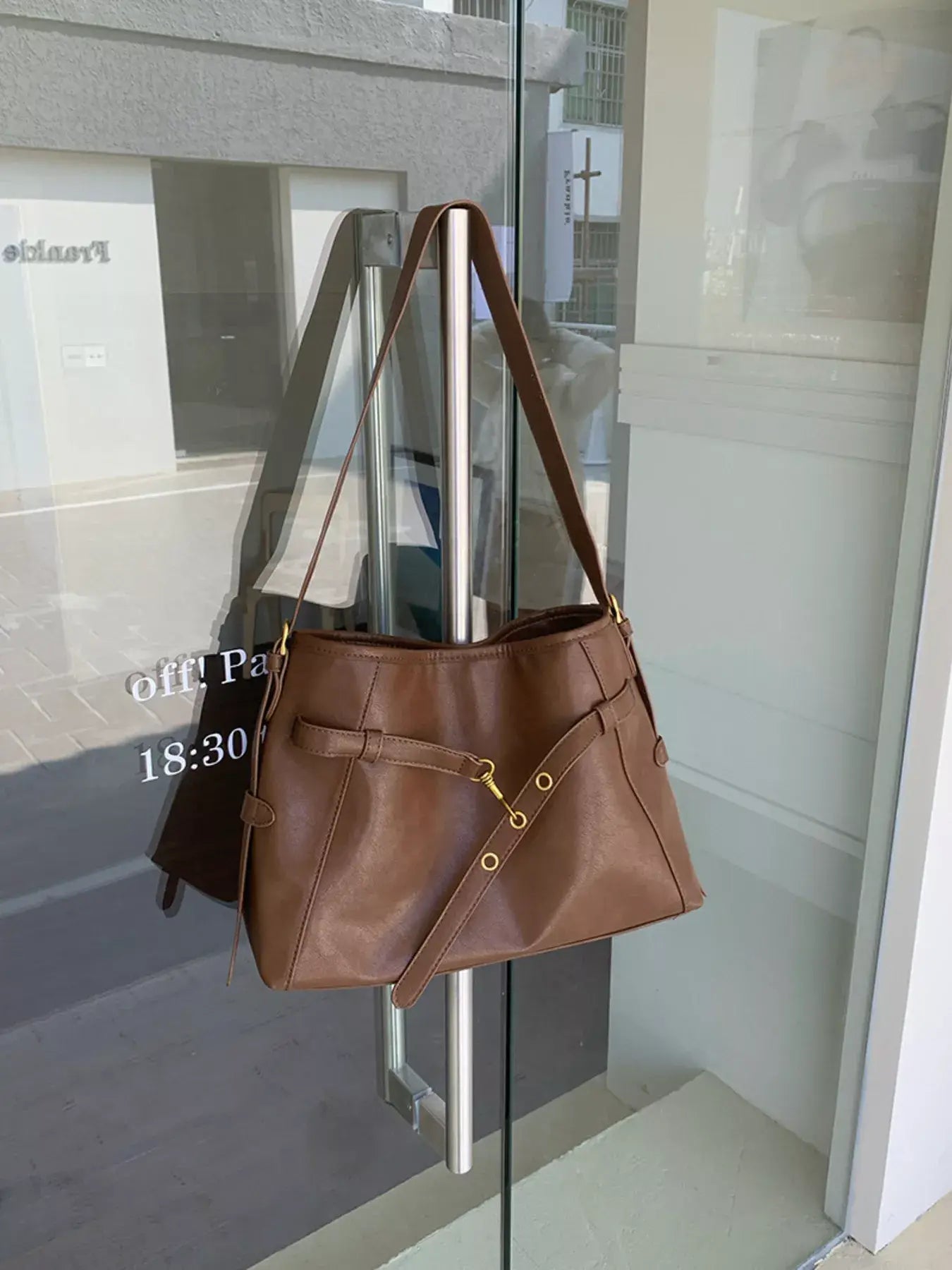 Buckle Decor Tote Bag - Trendsi - Flyclothing LLC