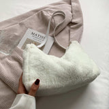 Faux Fur Removable Strap Shoulder Bag - Trendsi - Flyclothing LLC