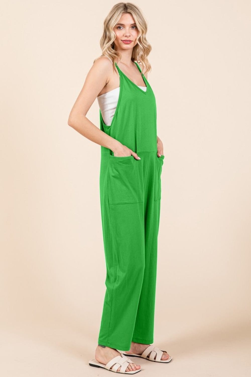 Culture Code Full Size Sleeveless Jumpsuit with Pockets - Trendsi