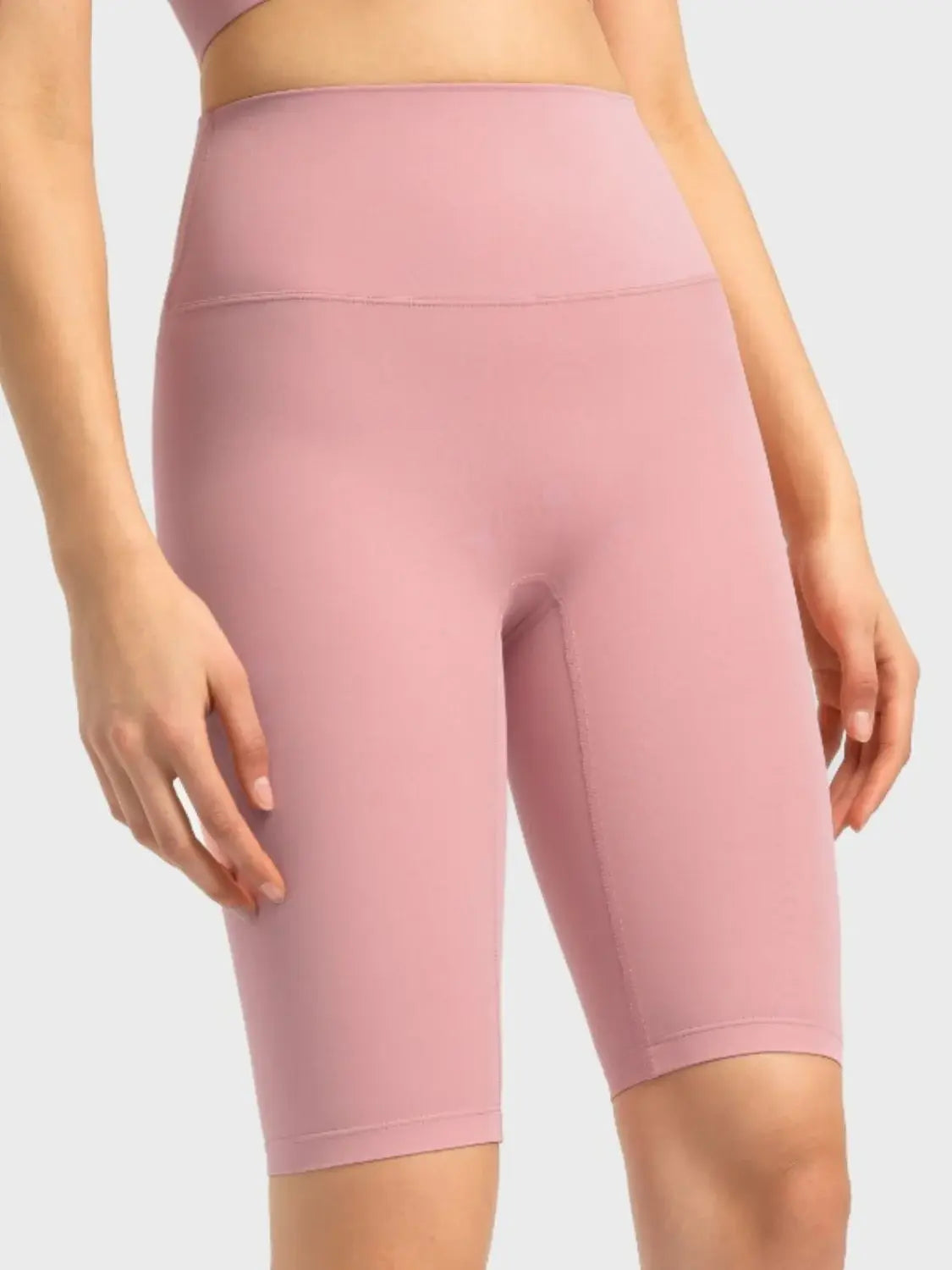Millennia High Rise Wide Waistband Active Shorts - Trendsi - Flyclothing LLC