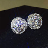 6 Carat Moissanite 925 Sterling Silver Earrings - Trendsi - Flyclothing LLC