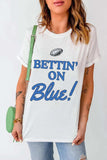 Letter Graphic Round Neck Short Sleeve T-Shirt - Trendsi - Flyclothing LLC