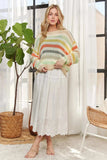 ADORA Stripe Long Sleeves Knit Top - Trendsi - Flyclothing LLC