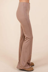 Mittoshop Stretchy Soft Elastic Waist Flare Pants - Trendsi - Flyclothing LLC