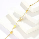 18K Gold-Plated Butterfly Charm Bracelet - Trendsi - Flyclothing LLC