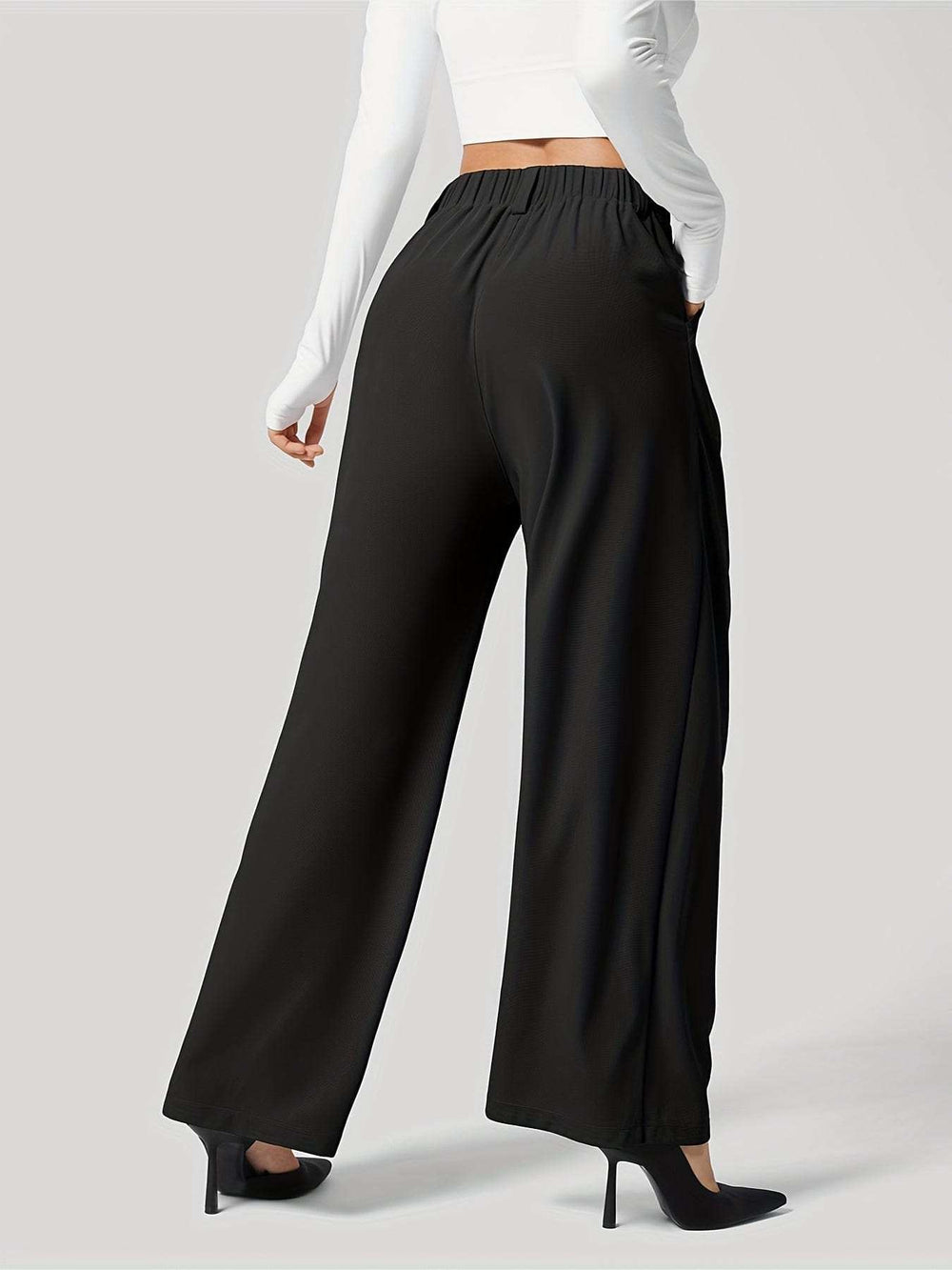 Wide Leg Pants with Pockets - Trendsi - Flyclothing LLC