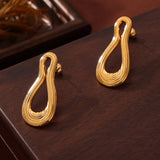 Titanium Steel Geometric Shape Earrings - Trendsi - Flyclothing LLC