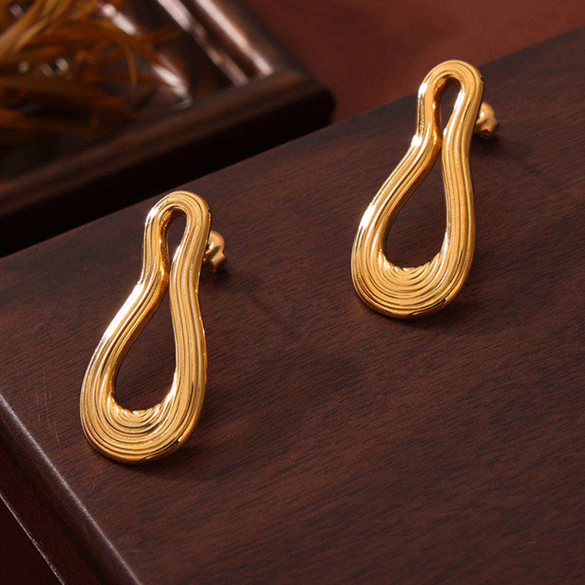 Titanium Steel Geometric Shape Earrings - Trendsi - Flyclothing LLC