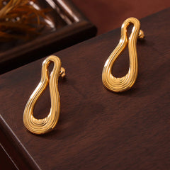 Titanium Steel Geometric Shape Earrings - Trendsi