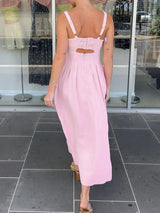 Devine Cutout Square Neck Cami Dress - Trendsi - Flyclothing LLC