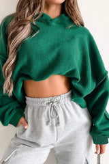 Exposed Seam Long Sleeve Hoodie - Trendsi - Flyclothing LLC