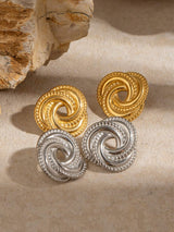 Stainless Steel Volution Stud Earrings - Trendsi - Flyclothing LLC