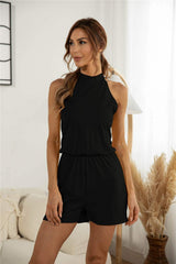 Cutout Grecian Neck Romper - Trendsi - Flyclothing LLC