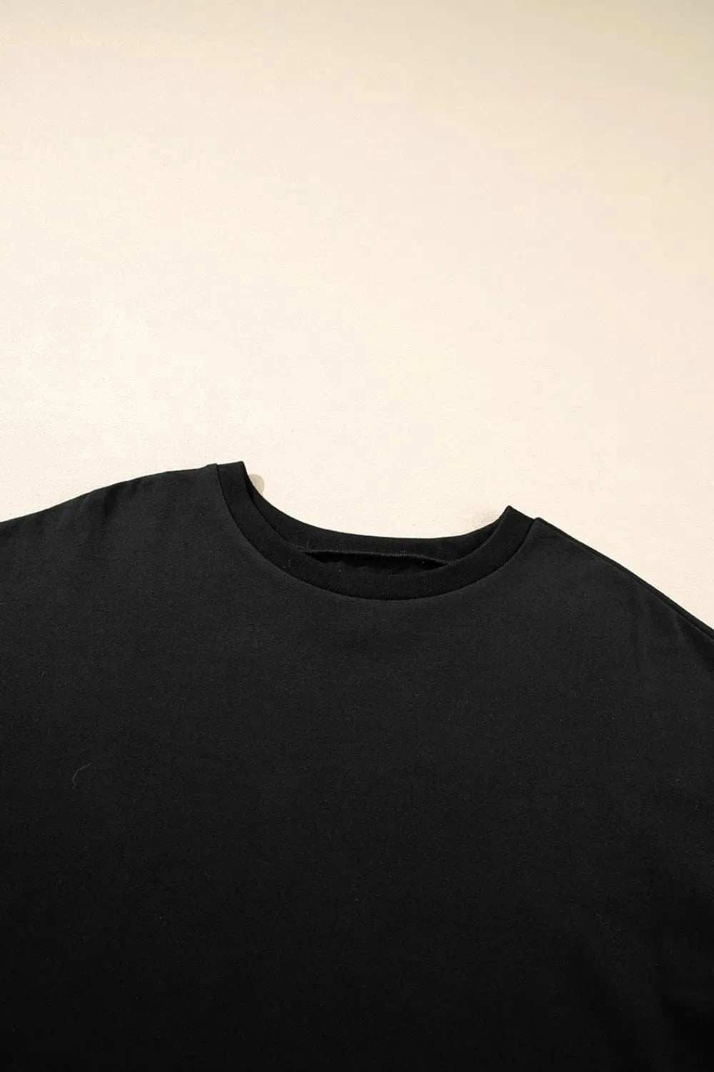 Loose Half Sleeve Hi Low Hem T Shirt - Trendsi - Flyclothing LLC