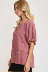 Umgee Full Size Linen Blend Ribbon Embroidered Top Plus Size - Trendsi - Flyclothing LLC