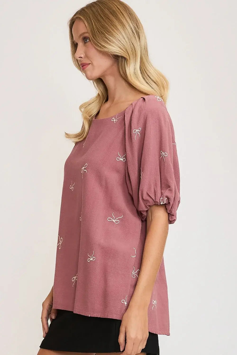 Umgee Full Size Linen Blend Ribbon Embroidered Top Plus Size - Trendsi - Flyclothing LLC