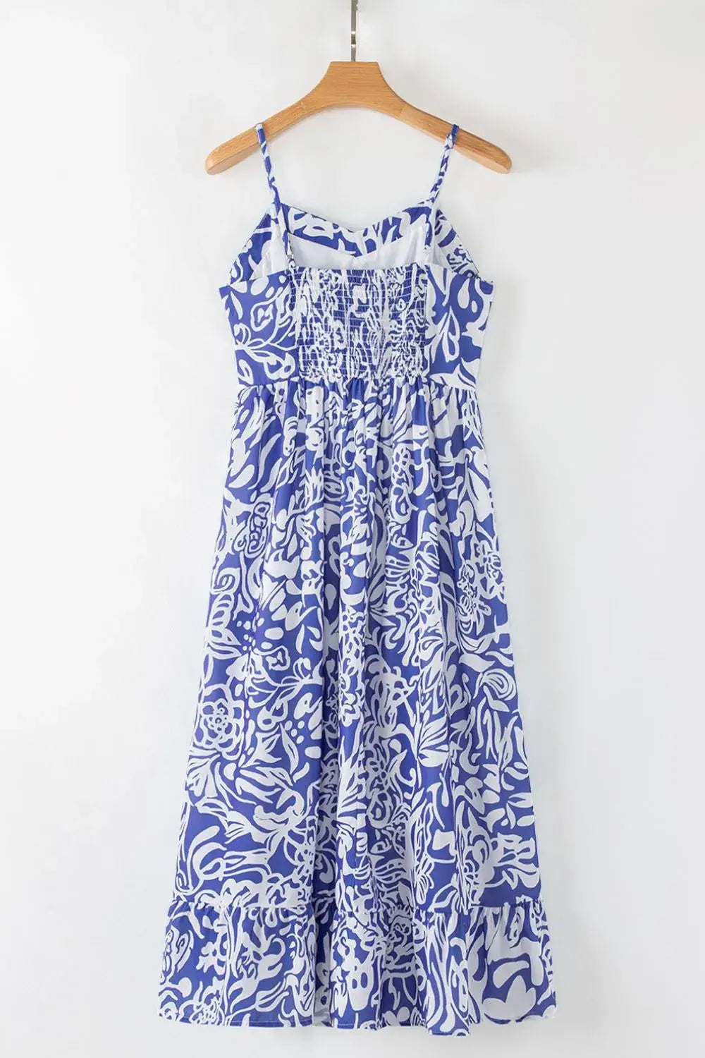 Floral Print Spaghetti Strap High Waist Dress - Trendsi - Flyclothing LLC
