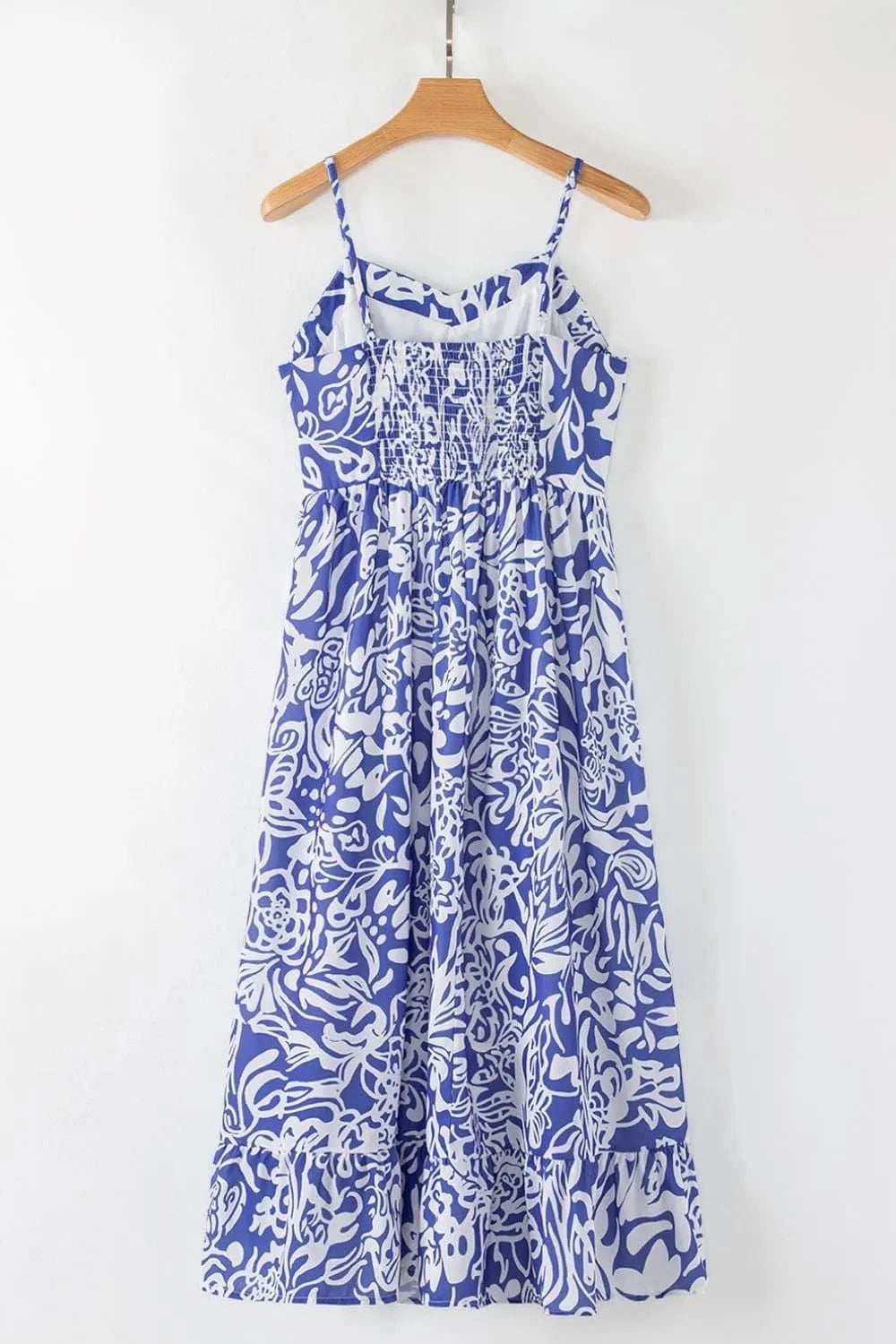 Floral Print Spaghetti Strap High Waist Dress - Trendsi - Flyclothing LLC