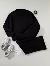 Drop Shoulder Zip Up Jacket and Drawstring Pants Active 2pcs Set - Trendsi - Flyclothing LLC