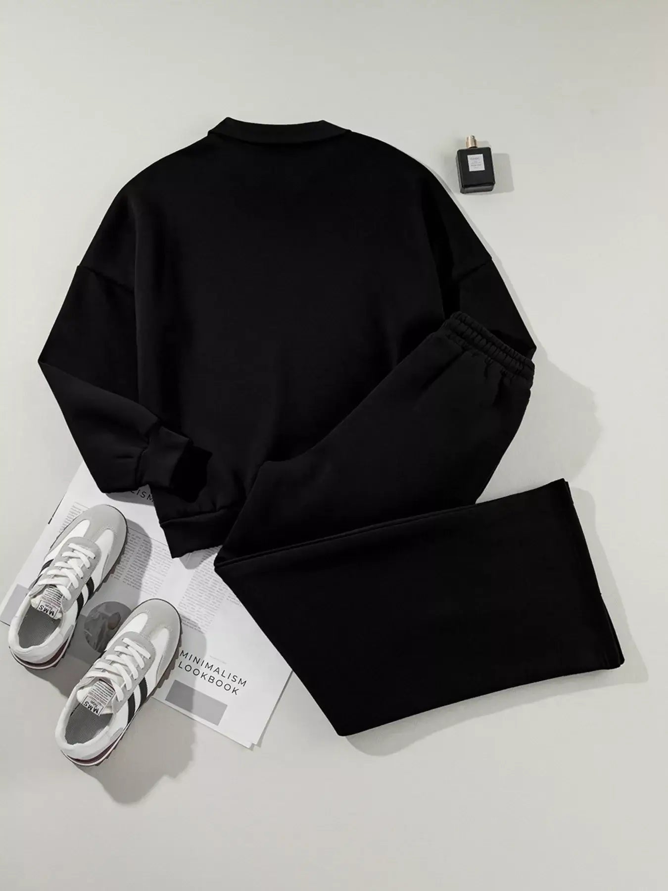 Drop Shoulder Zip Up Jacket and Drawstring Pants Active 2pcs Set - Trendsi - Flyclothing LLC