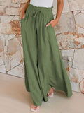 Drawstring Wide Leg Pants with Pockets - Trendsi