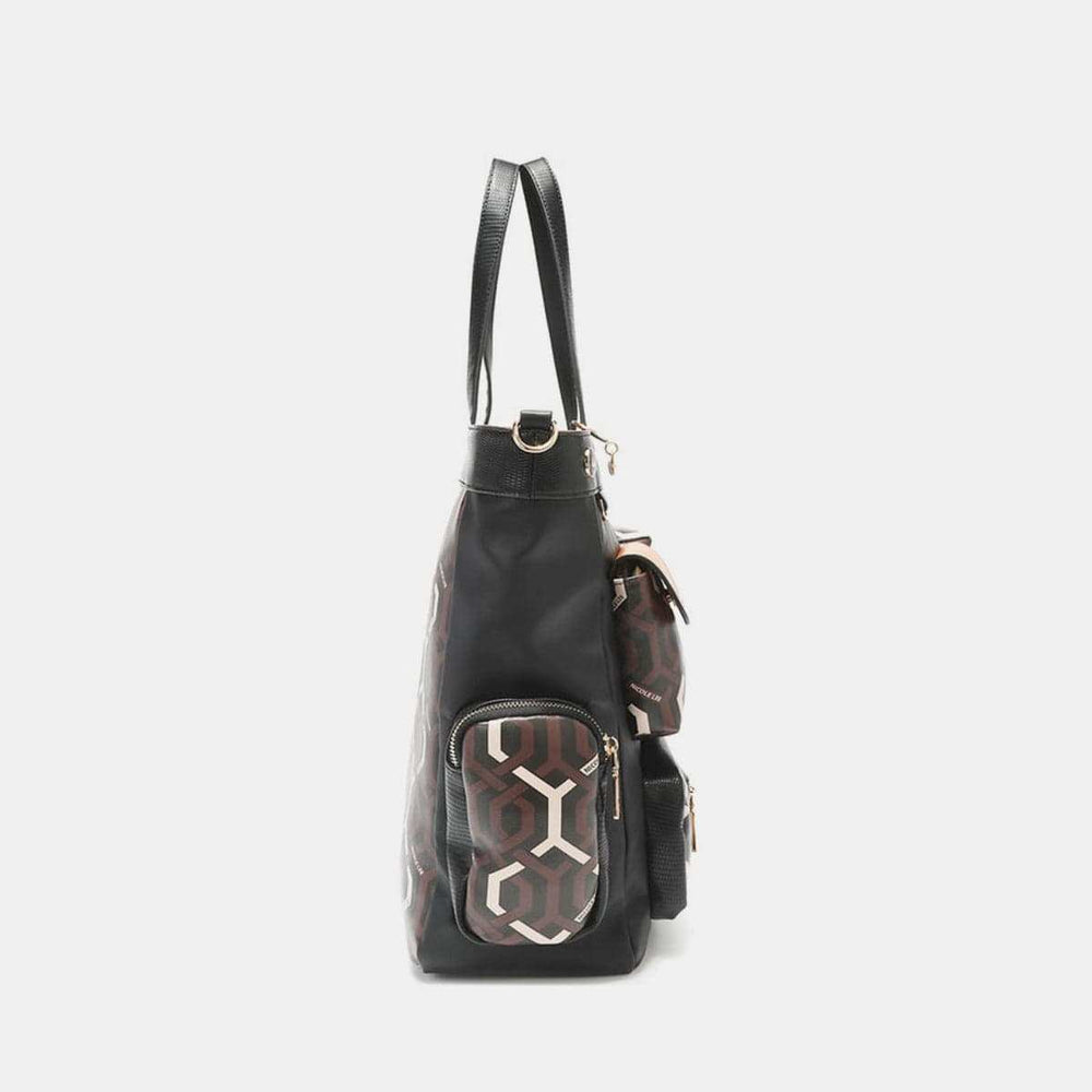 Nicole Lee USA Geometric Pattern Tote Bag - Trendsi - Flyclothing LLC