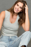 Umgee Full Size Scoop Neck Cropped Tank Plus Size - Trendsi